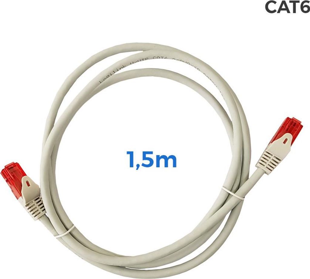 Utp-Kabel Kategorie 6 RJ45 Kupfer Lshz Grau 1,5m