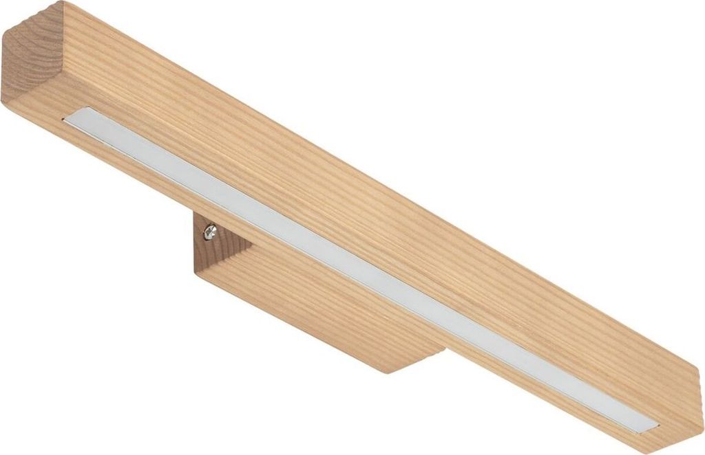 Bilderlampe Metall Holz LED B: 46 cm Kiefer länglich 3000 K warmweiß 988 lm Modern Bilderleuchte