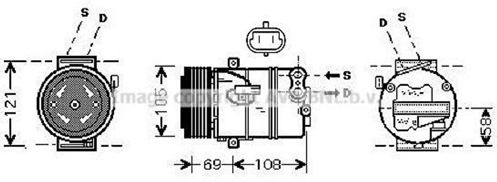 AVA OLAK438 Klimakompressor OE 13124751 kompatibel mit Astra H, Zafira