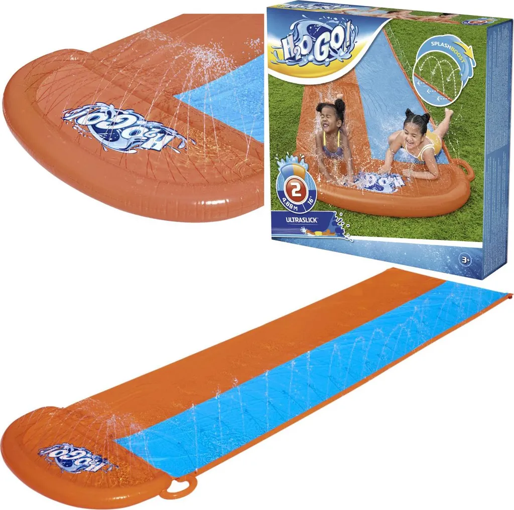 Toboggan à Eau 488cm avec Double Fontaine Intégrée Bestway 52328
