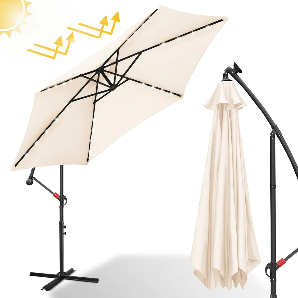 Scheda Tecnica Ombrellone TolleTour 3.5m: LED, UV e Struttura Sbalzo