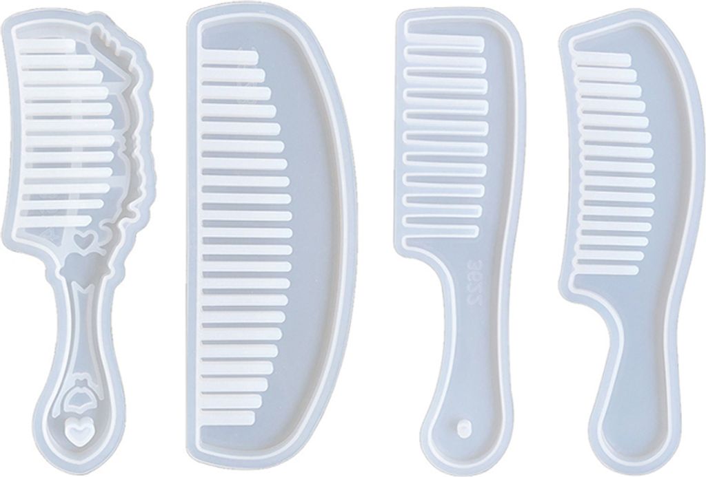 4 Stück Kammformen für Harz, Kristallkammformen, DIY-Handarbeitsharzformen für Epoxidharz