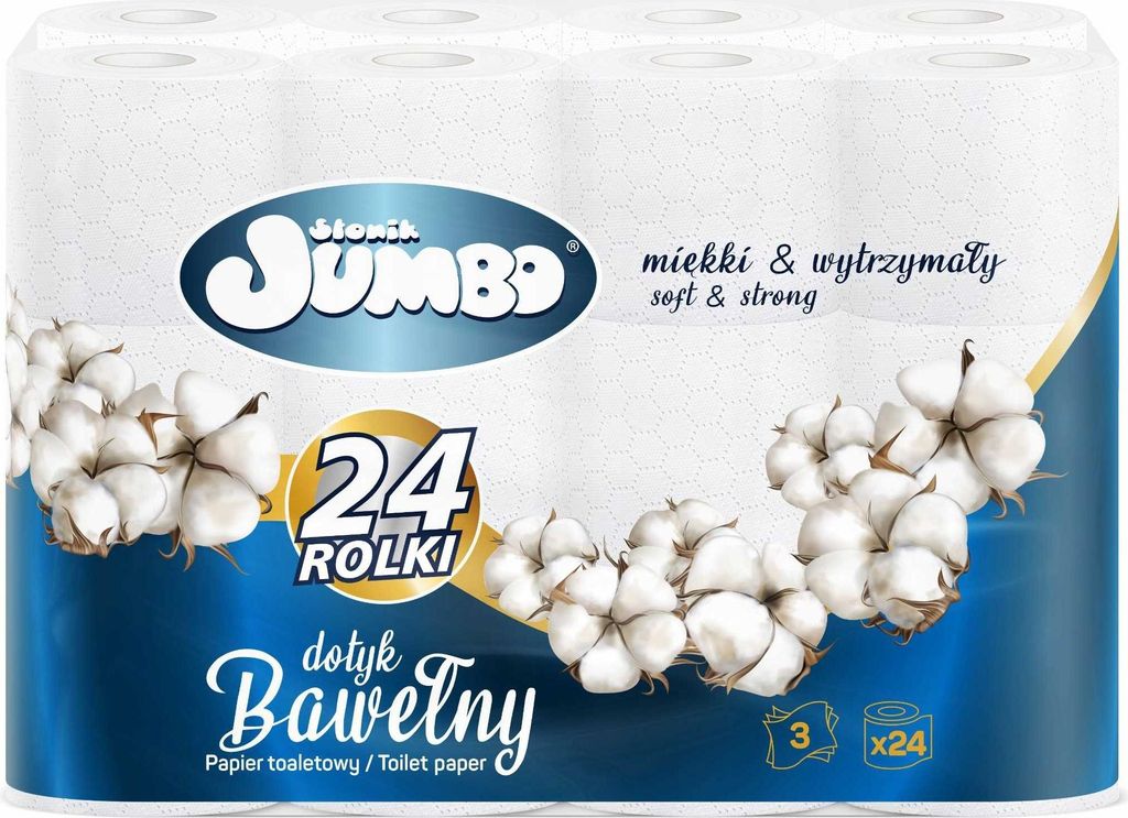 Toilettenpapier 24R SŁONIK JUMBO BAWEŁNA 3W – 24 Rollen