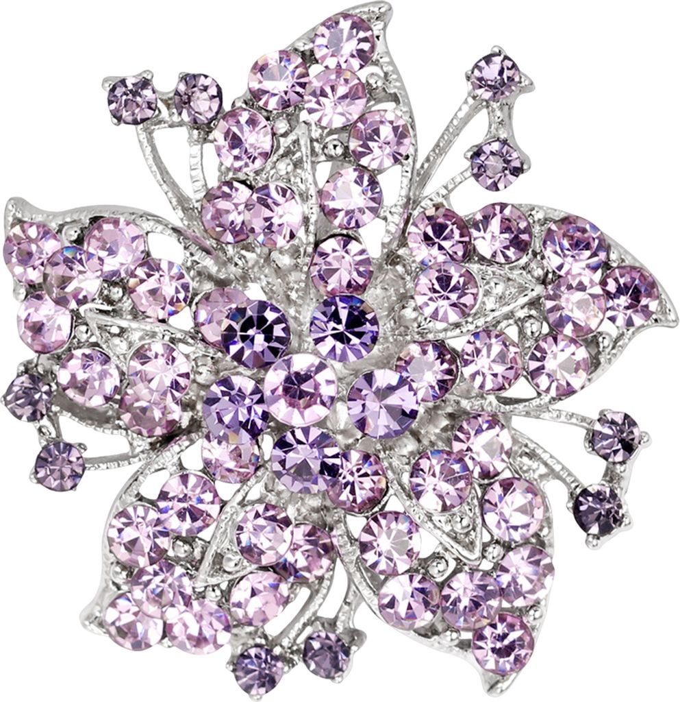 Brosche für Damen, Blumenform, Strass-Dekor, rutschfest, für Schultertasche, Anzug, Mantel, Kragen, Hut, Schal, Dekoration, Kleidungsnadel, Party...