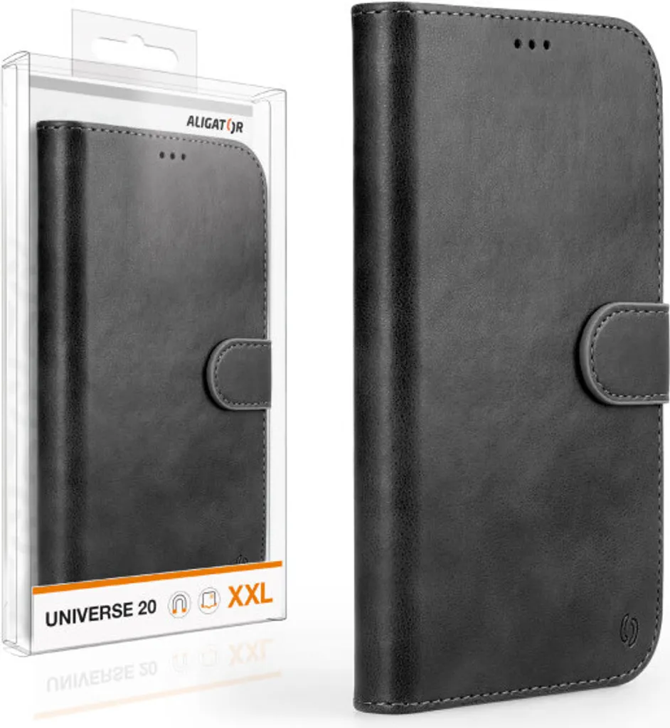 Custodia Elegante Aligator Universe XXL Nero | Stile per Smartphone Grandi