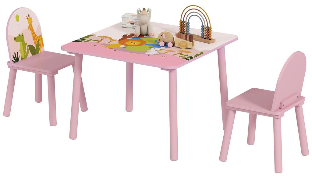 AIYAPLAY Set Tavolo e Sedie per Bambini 3-8 Anni con Motivi Immagine del prodotto 