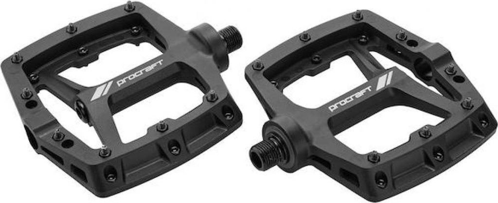 Procraft Pedale Flat Grip Advanced Kunststoff 117 x 114 mm Schwarz - maximale...
