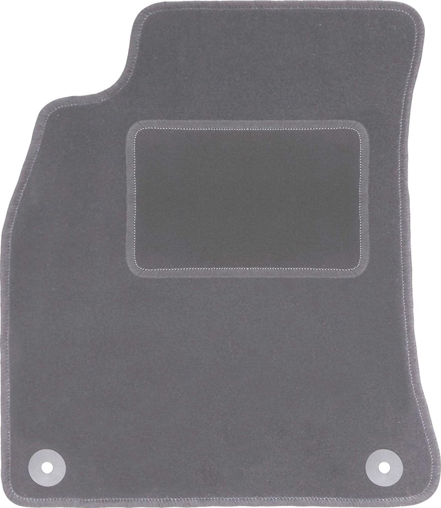 Fahrerfußmatte Velours graphit passend für Audi A4 B8 (2007-2015, Limousine, Kombi, Avant, Allroad) – mit Befestigungen – passgenau