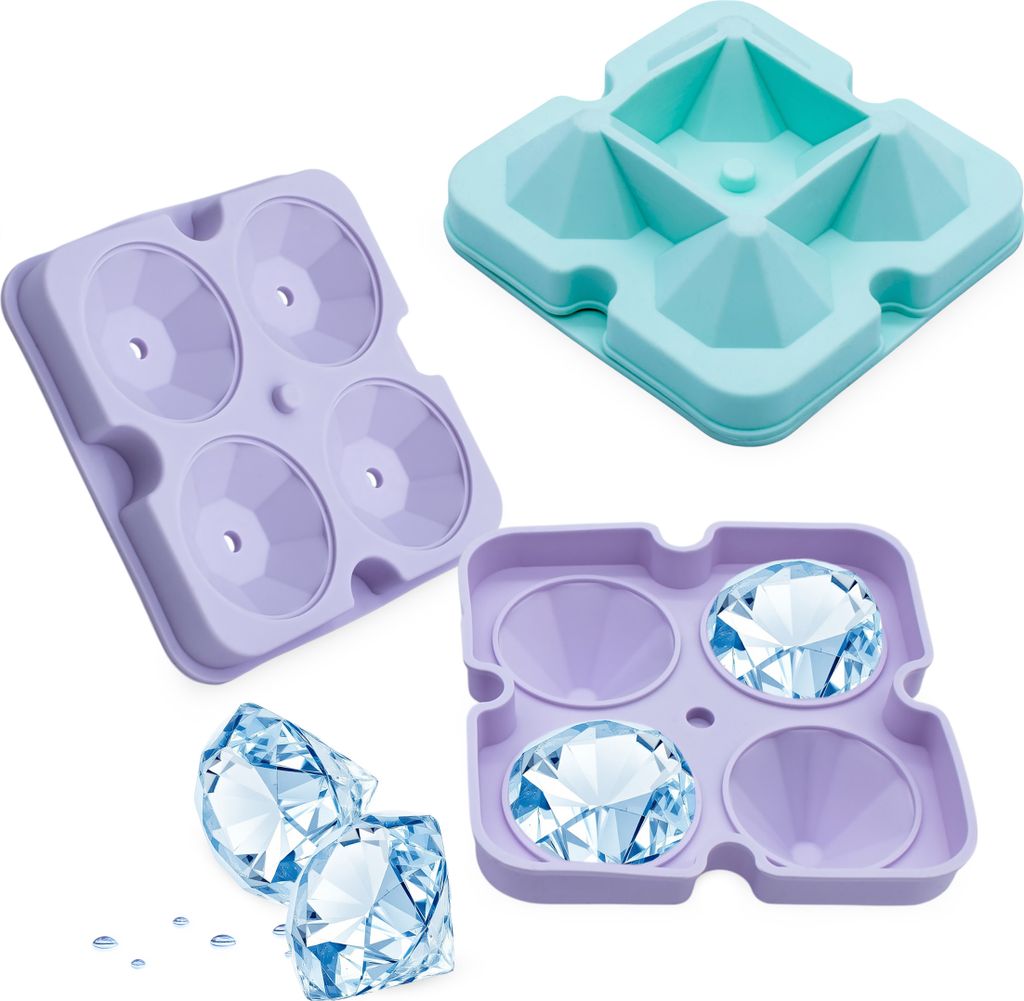 1.06 Eiswürfel Form DIAMANT für 8 Diamanten (2x4er) - Produktbild 