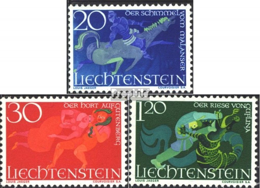 Briefmarken Liechtenstein 1967 Mi 475-477 (kompl.Ausg.) Produktbild 