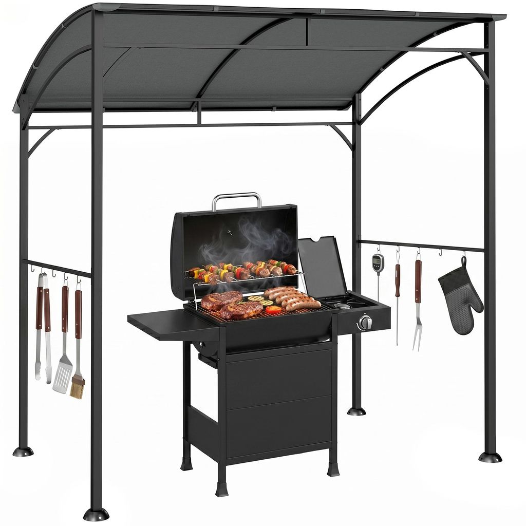 Outsunny Grillpavillon 215 x 150 x 220 cm Wasserabweisend Produktbild 