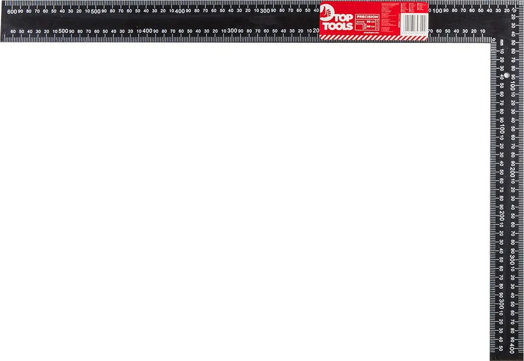 Equerre de maçon et charpentier 60x40 cm Top Tools en métal résistant