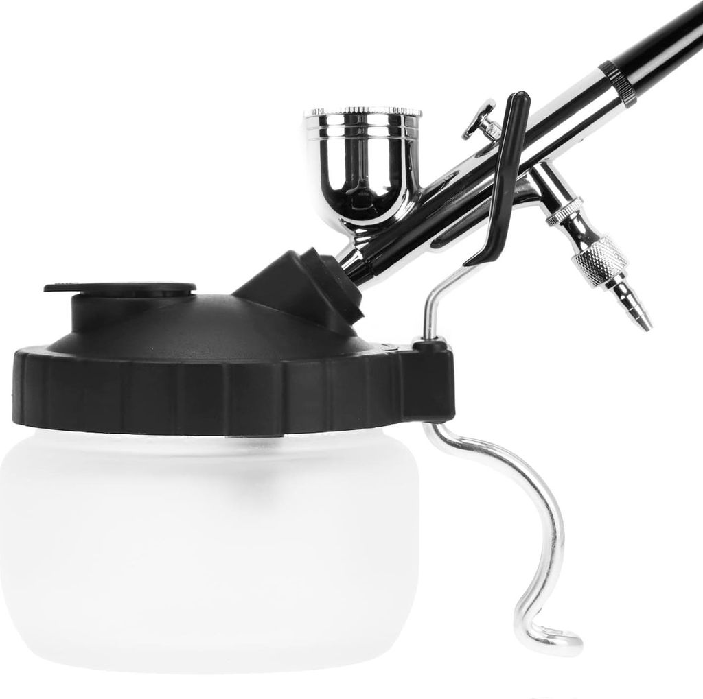 Airbrush Reinigungsset - Topf mit Halter, 5 Bürsten, 5 Nadeln und 1 Schaber - Airbrush Zubehör - Reinigungsset für Airbrush - Reinigungsset für...