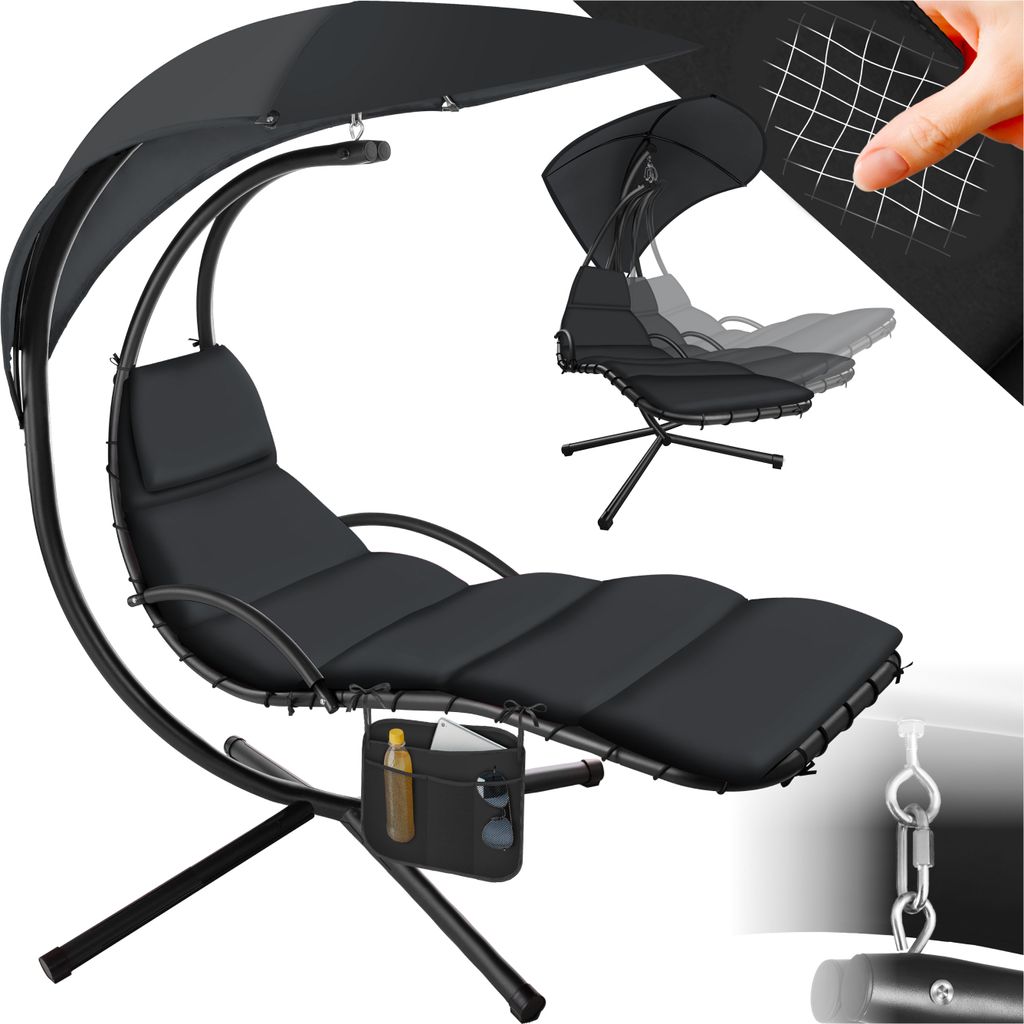 tectake® Hängeliege Elaria 195 x 132 x 197 cm, mit Produktbild 