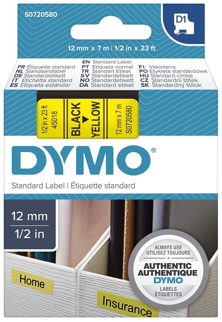Dymo® S0720580 Schriftband D1, kunststof - gelamineerd, 7 Productafbeelding 
