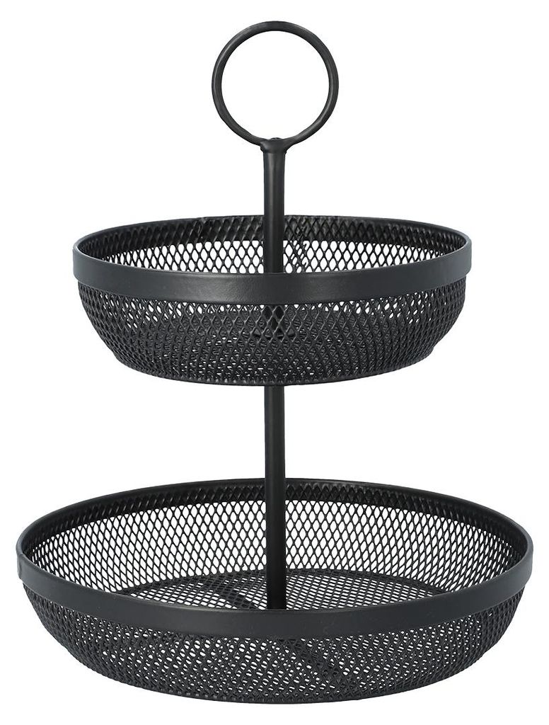 HOMLA GRIDIO Doppelstock-Rundkorb 31x26 cm Produktbild 