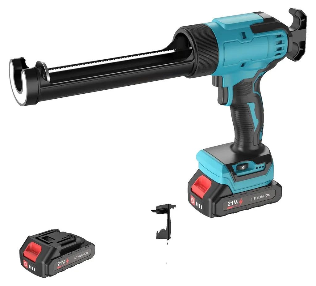 Pistolet à mastic sans fil à vitesse variable, modèle bleu avec 1 accu
