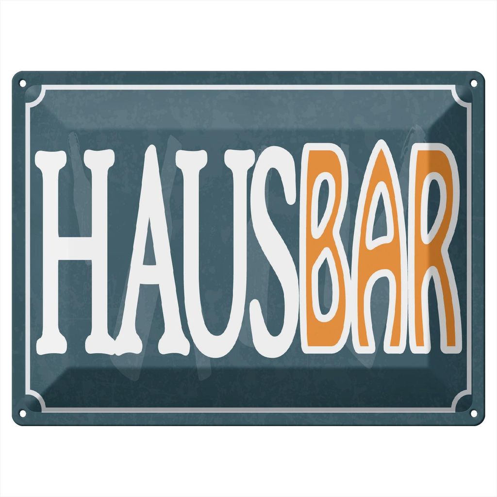 Blechschild Wandbild in : Brillante Farben, Größe 30 x 40 cm Motiv Blechschild Spruch 30x40 cm Hausbar Alkohol Kneipe blaues Deko Schild