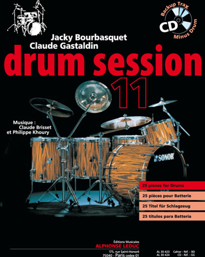 Auteurs Divers Drum Session 11 25 Pieces Pour Batterie Avec Cd
