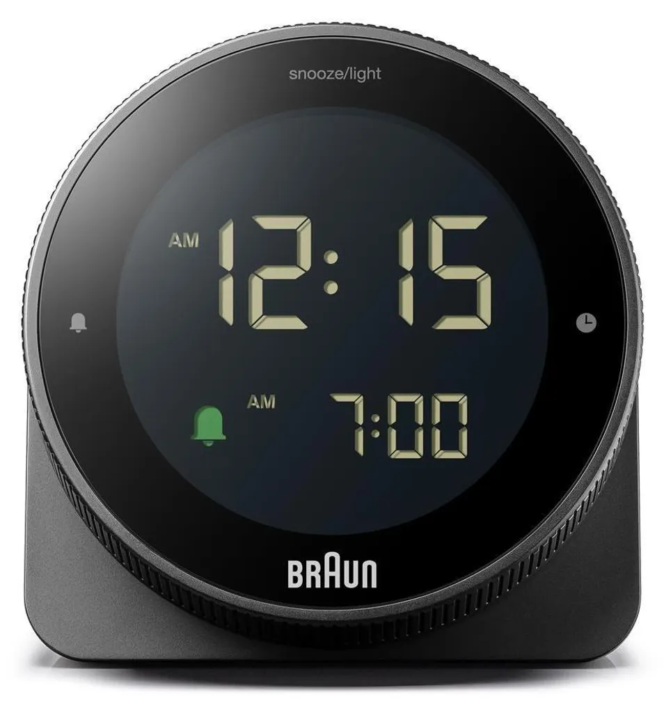 Braun BC24B Réveil de Voyage Compact avec Fonction Alarme Crescendo Noir