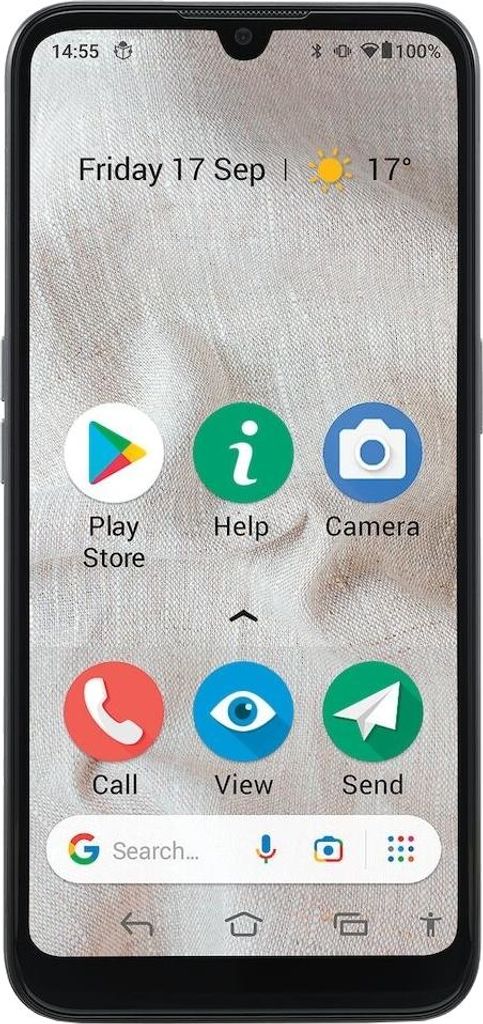 A smartphone displaying its home screen with various app icons and widgets.