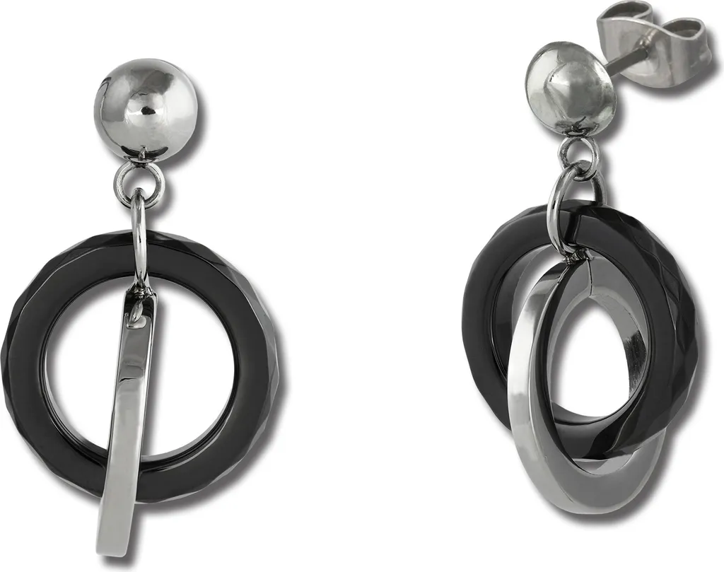 Gioielli Amello ESOX21S Orecchini in Argento Nero Lucido da Donna