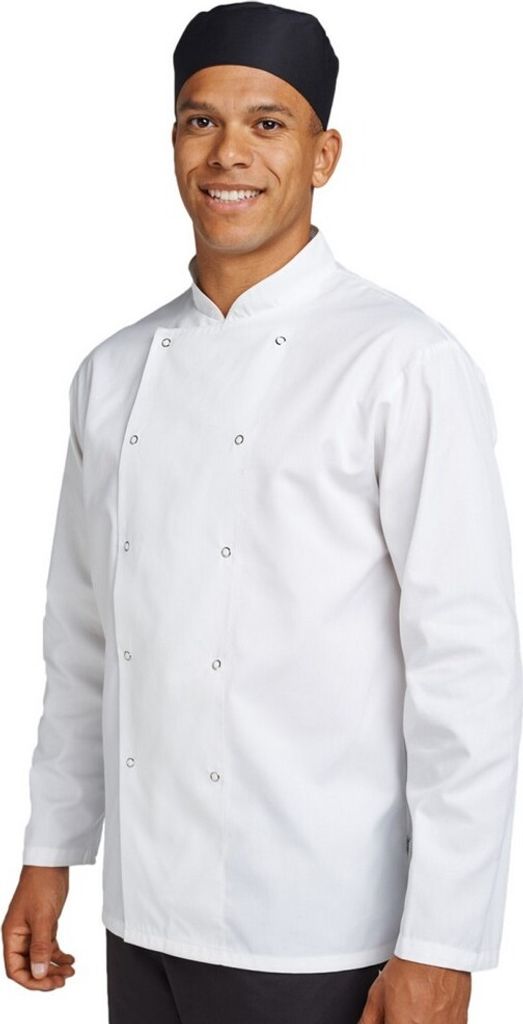 Dennys - "Budget" Kochjacke für Herren/Damen Uni Langärmlig BC4600 (4XL) (Weiß)