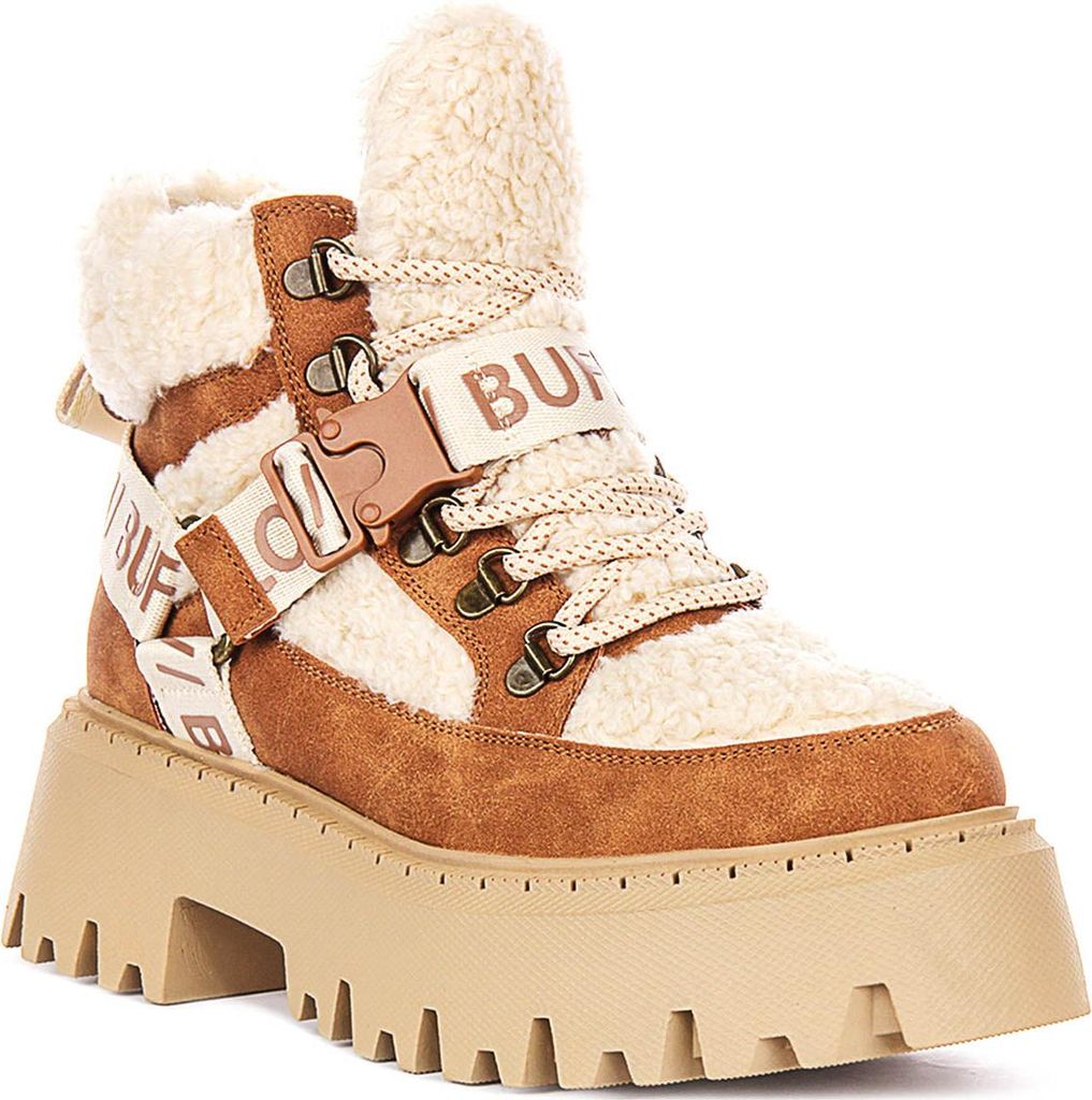 Buffalo Scarpe da donna Stivali stringati Marrone Leisure, Immagine del prodotto 