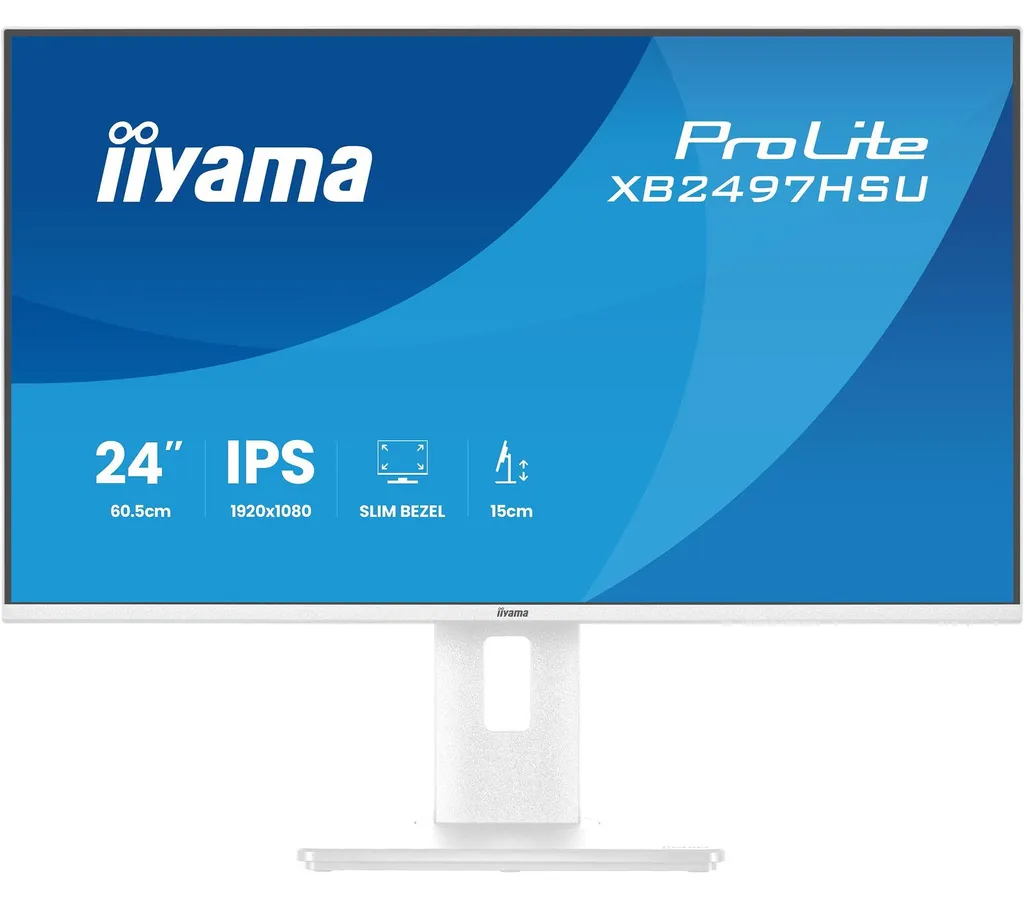 Écran Ergonomique 16:10 Iiyama XB2497HSU-W1 24" avec Connectique USB-C