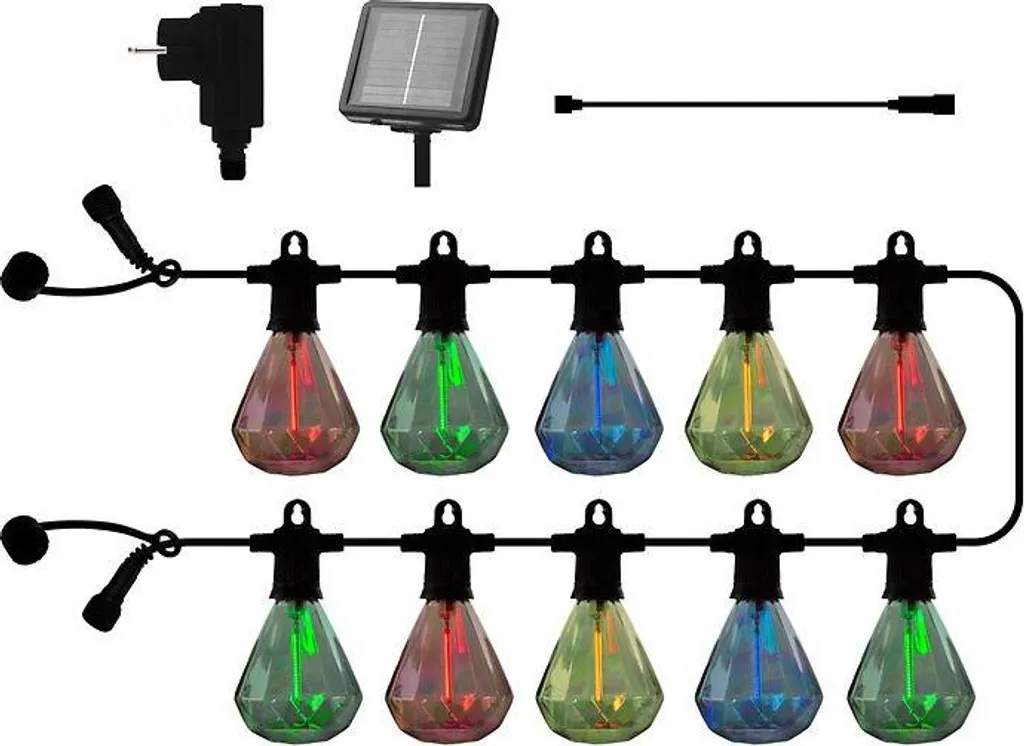Guirlande Solaire Sirius Marcus Starter Set 10 LED 3m Multicolore - 2