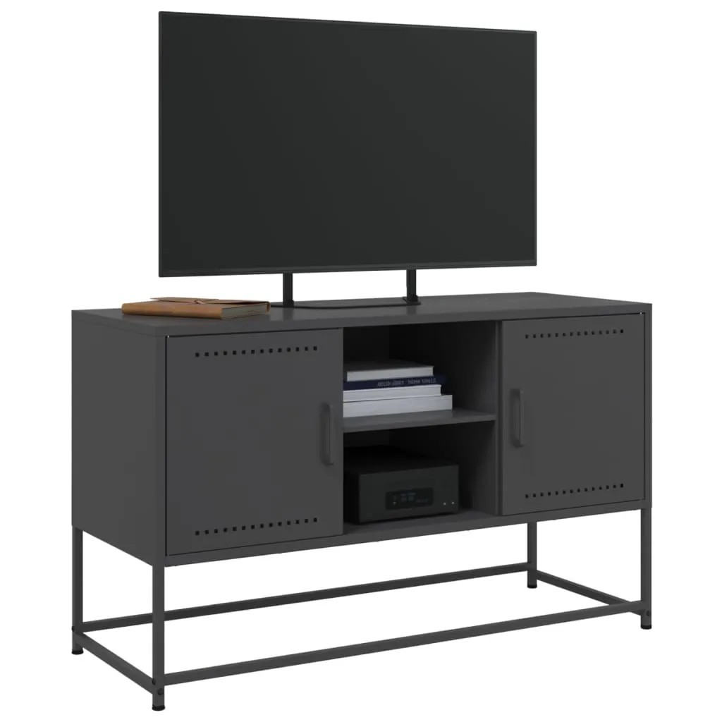 Mobile TV vidaXL Nero 100,5x39x60,5 cm | Acciaio Industriale Robusto - 4