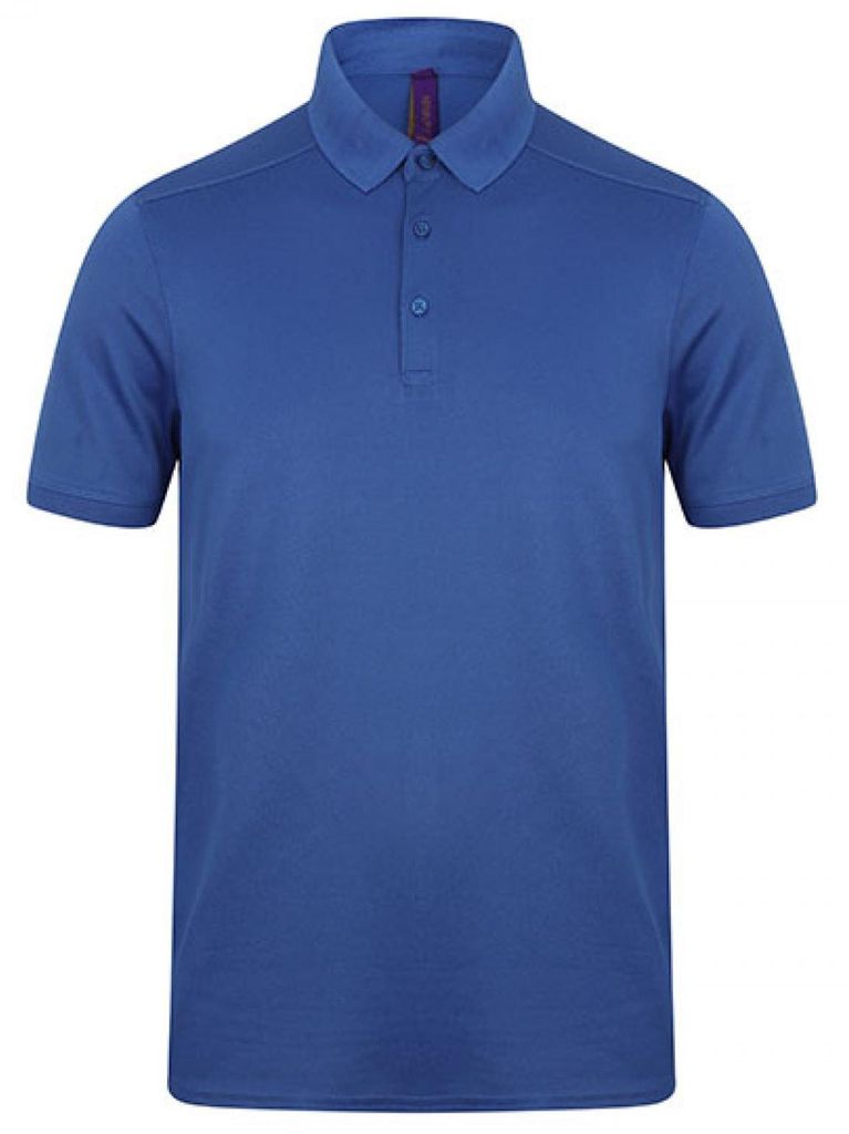 Henbury H460 | Herren Stretch Polo Shirt + Wick Finish - Farbe: Royal - Größe: L
