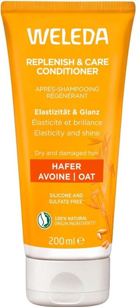 Weleda Oat Replenishing, Nicht-professionelle Haarspülung, beschädigtes Haar, trockenes Haar, 200 ml, Tube, CEDAR, Tonka-Bohne, Kokosnuss, Jojoba...