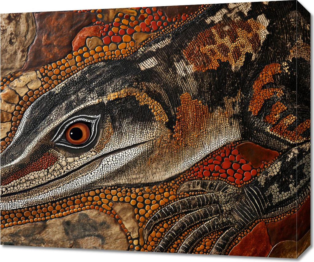 Bild 60x50cm Auge der Eidechse