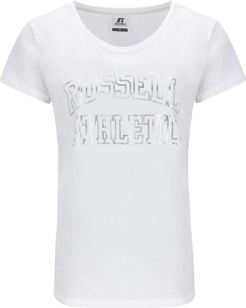 Russell Athletic Awt A31021 Kurzarm-t-shirt Mit V-ausschnitt Weiß S Frau Weiß S