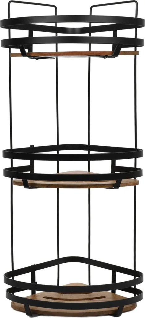 Meuble de rangement douche Blackacia 3 niveaux acacia résistant eau - 7
