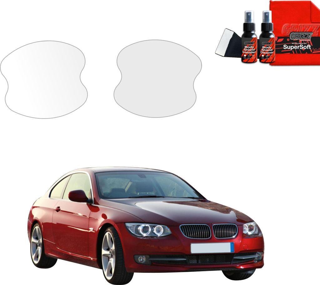 2in1 Schutzfolie für Türgriffmulden - BMW 3 E92 Coupe LCI (2010-2013) Grizz Protector