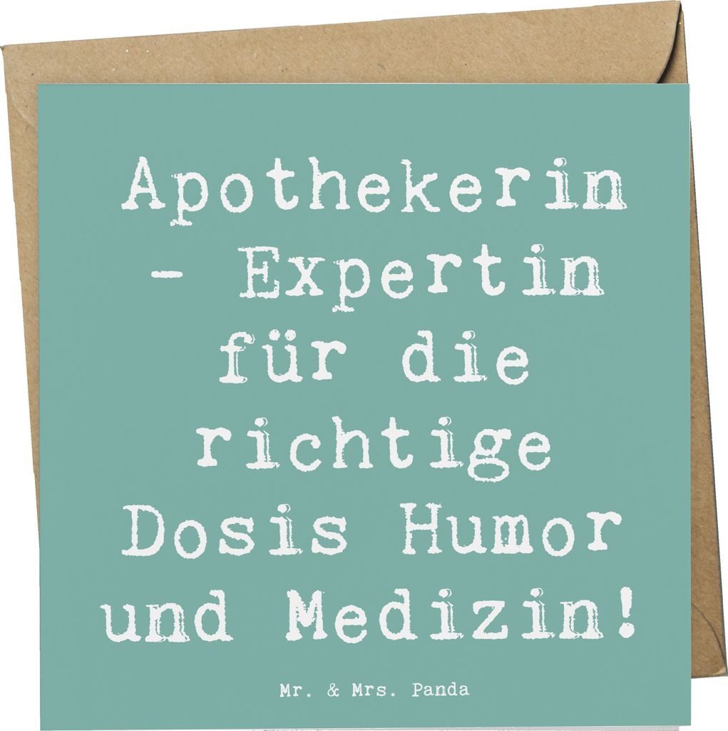 Mr. & Mrs. Panda Grußkarte Spruch Apothekerin Humor Produktbild 