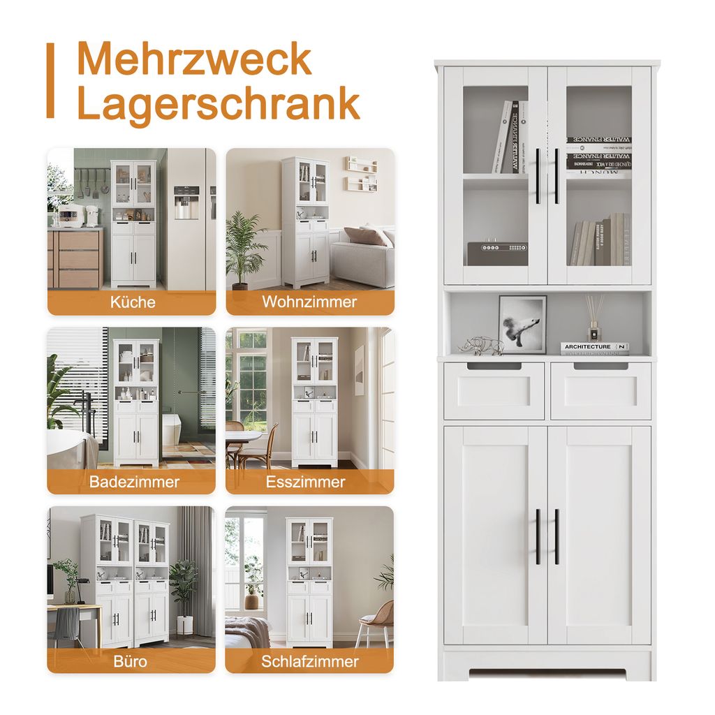 FCH Küchenunterschränke,Vorratsschrank, mit 4 Türen und 2 Produktbild 3