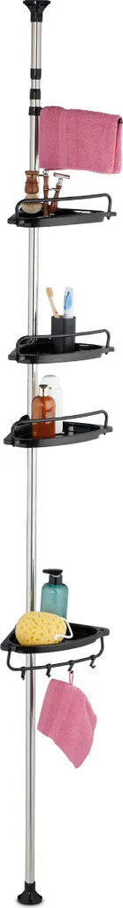 Mensola Angolare Doccia Relaxdays: Design Salvaspazio e Telescopico
