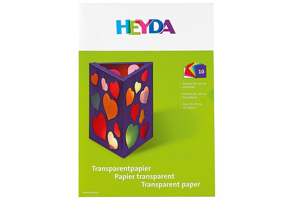 HEYDA Transparentpapier-Bastelmappe, DIN A4, 42 g/qm Produktbild 
