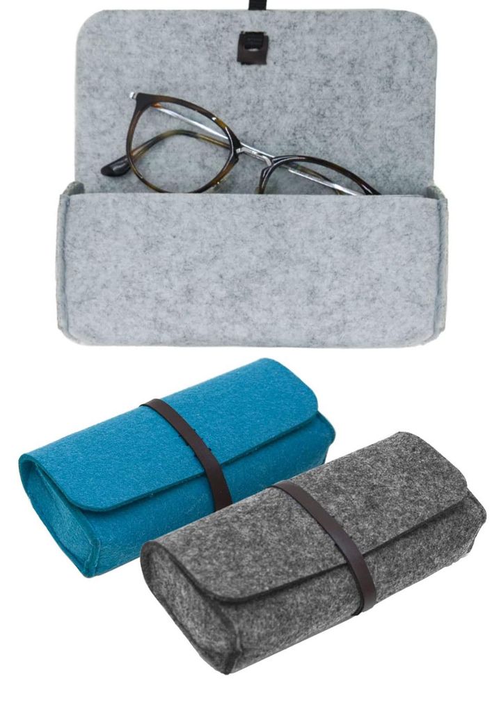 Brilhoesjes, vilt, set van 3, lichtgrijs, grijs, petrol Productafbeelding 