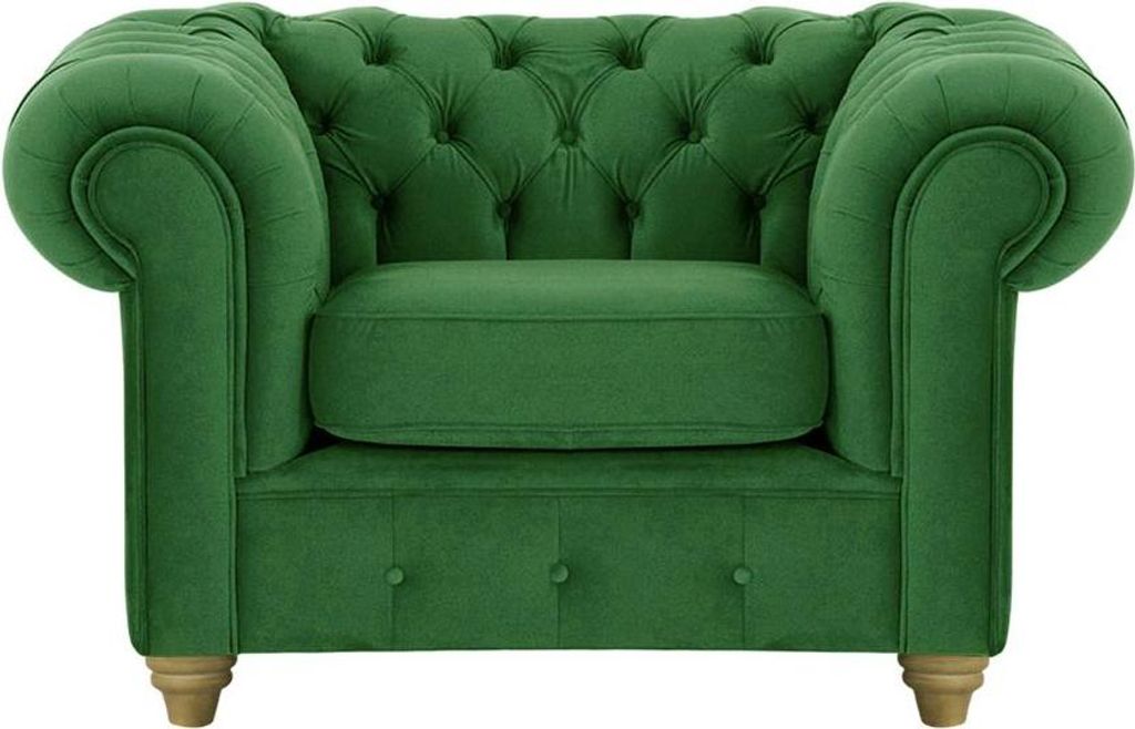 Sessel Chesterfield Max-Velluto 10-wax black