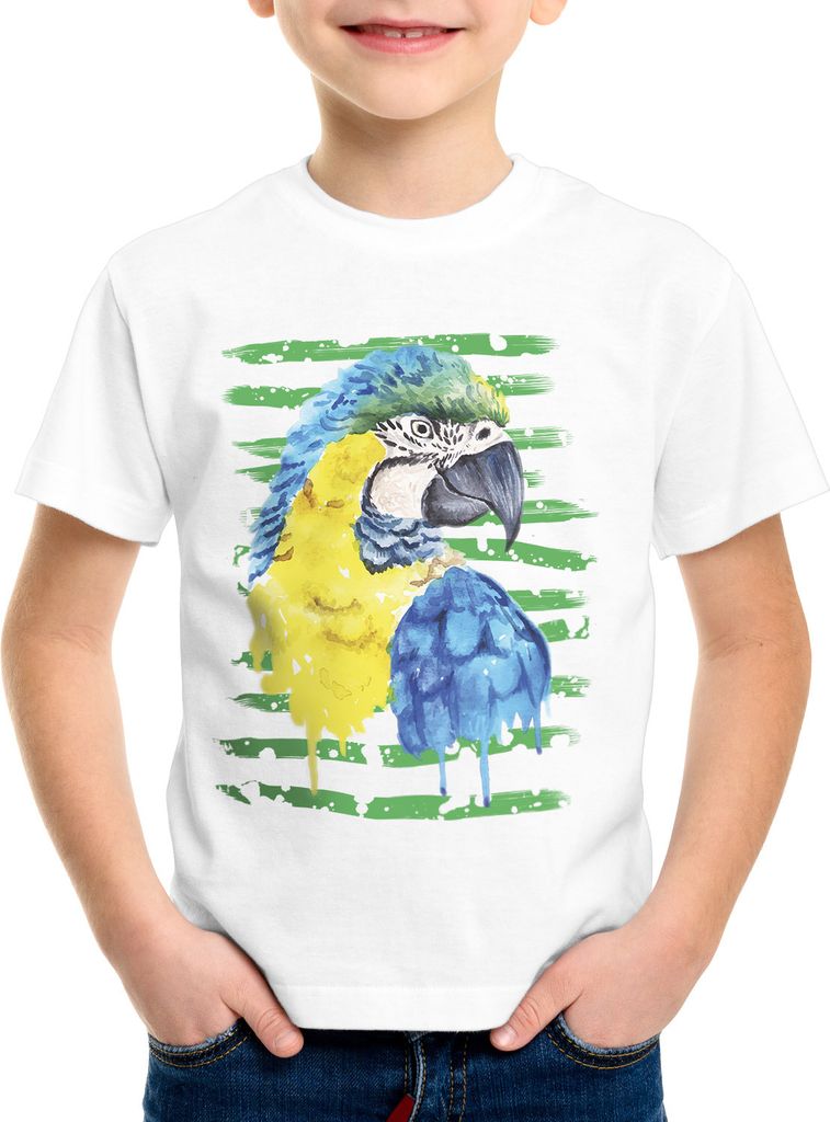 style3 Papagei Sommer Kinder T-Shirt gelbbrustara regenwald vogelfreund vögeln