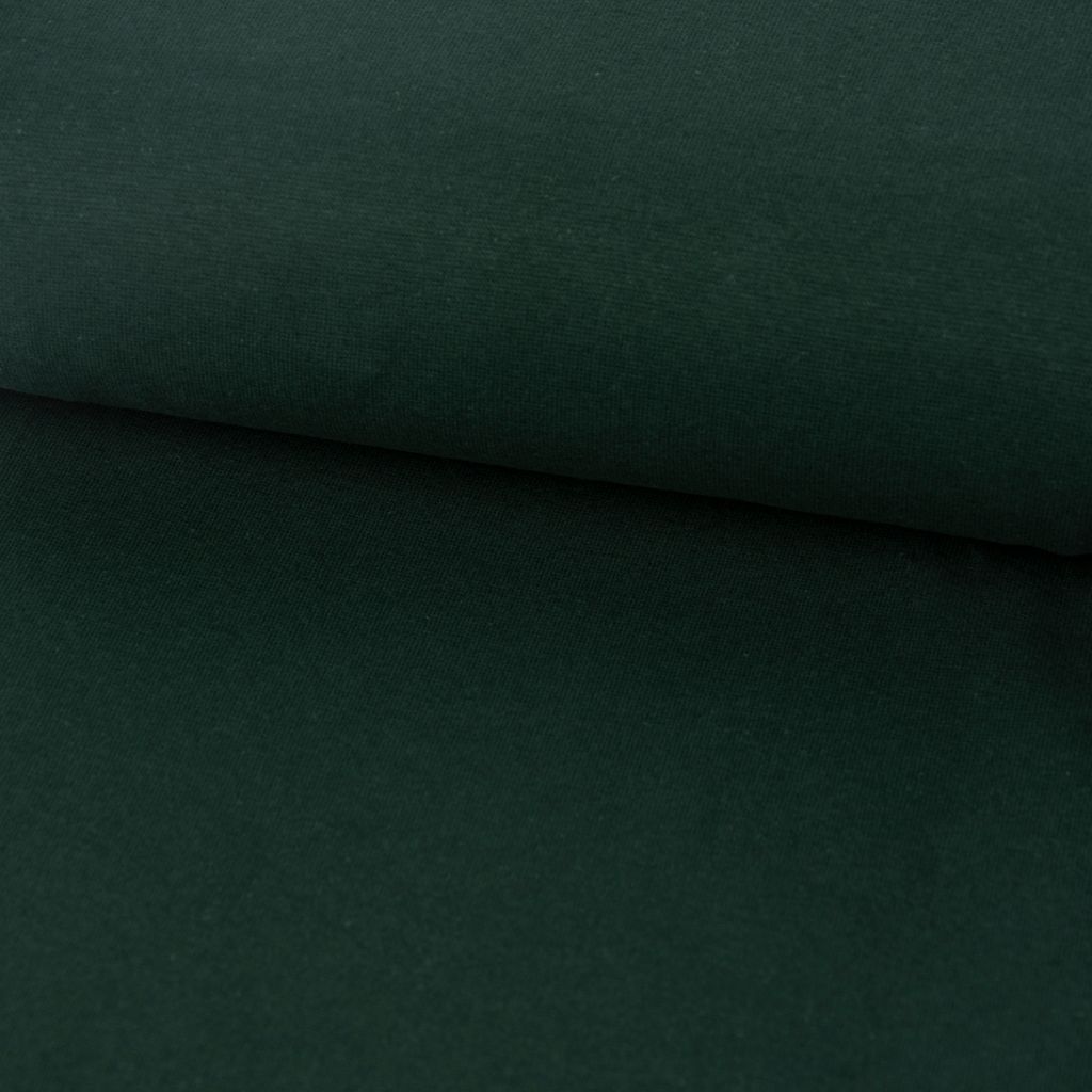 Bündchenstoff Schlauch Organic Bio fein einfarbig Dunkelgrün 35cm