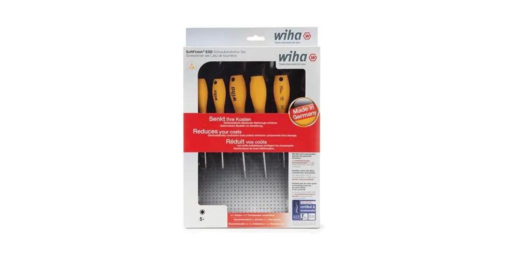 Kit Tournevis Wiha 27253 pour Maintenance Électrique et Tableau VDE