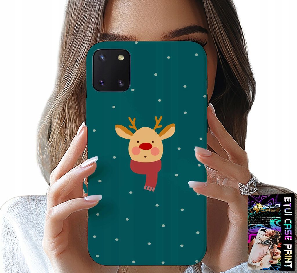 Gehäuse Für Samsung Galaxy A81 - Rentier Auf Grünem Hintergrund Weihnachtsdesigns