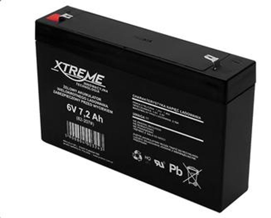 Batteria al piombo 6V / 7,2Ah Xtreme 82-207 al gel Immagine del prodotto 