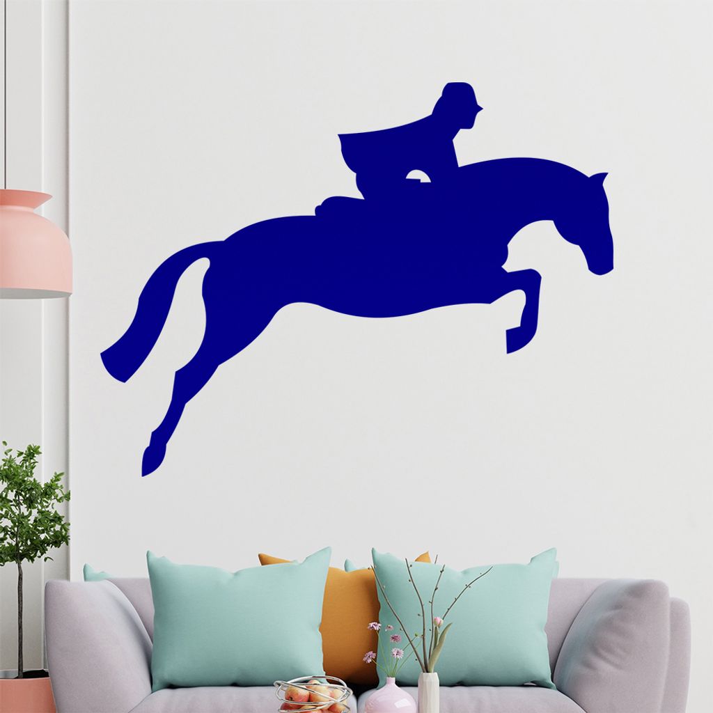 KIWISTAR Reiter Pferd - Pferdesport Wettkampf Wandtattoo in 6 Größen - Wandaufkleber Wall Sticker - Dekoration, Küche, Wohnzimmer, Schlafzimmer,...
