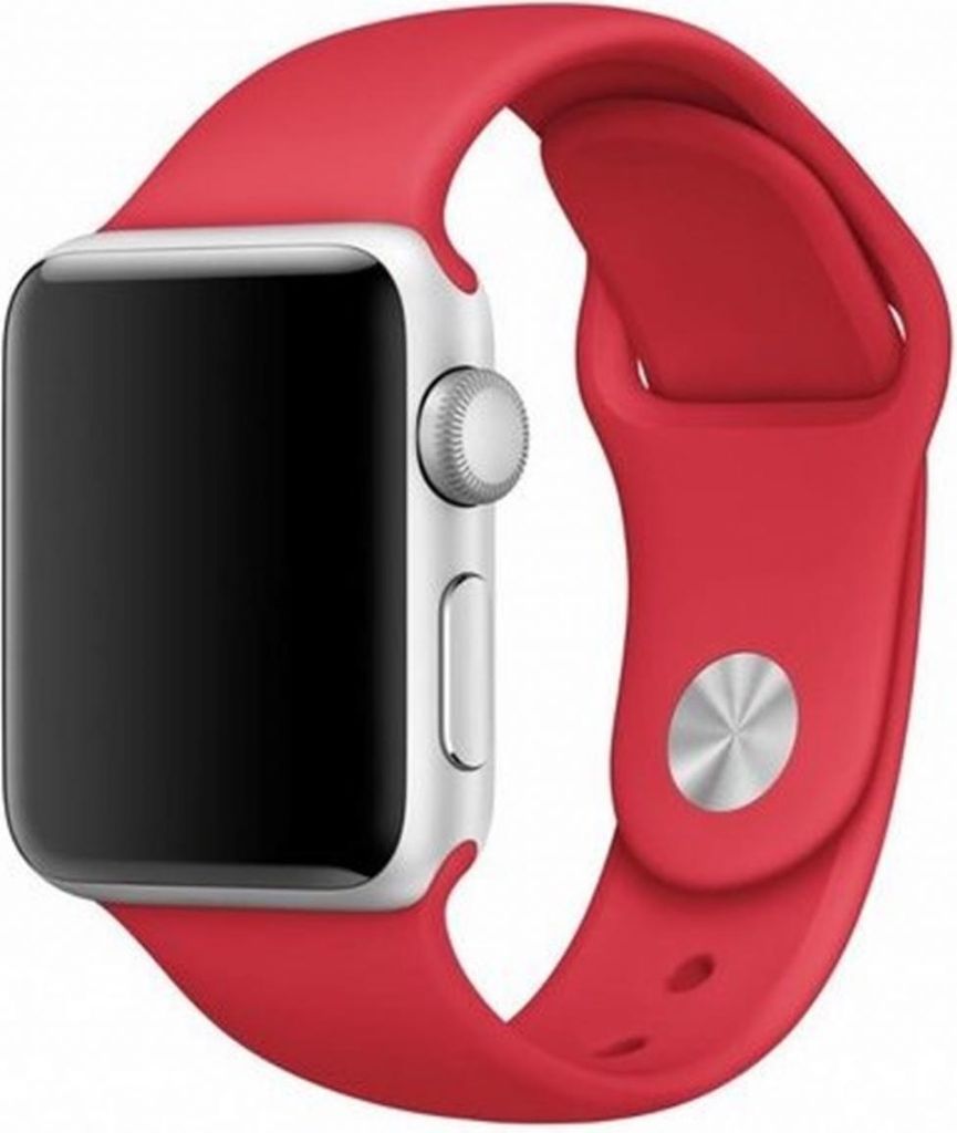 Devia, Sportarmband für Apple Watch 42/44/45/49mm aus Silikon, Rot